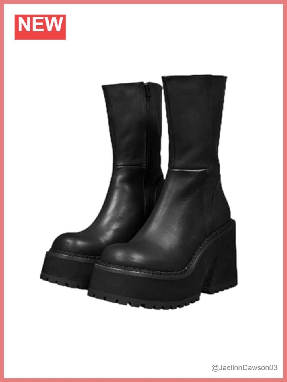 Chunky Goth Platform Ankle Boots Women Lace Up Side Zip